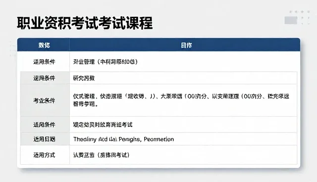 职业资格考试课程的场景化应用与维护策略